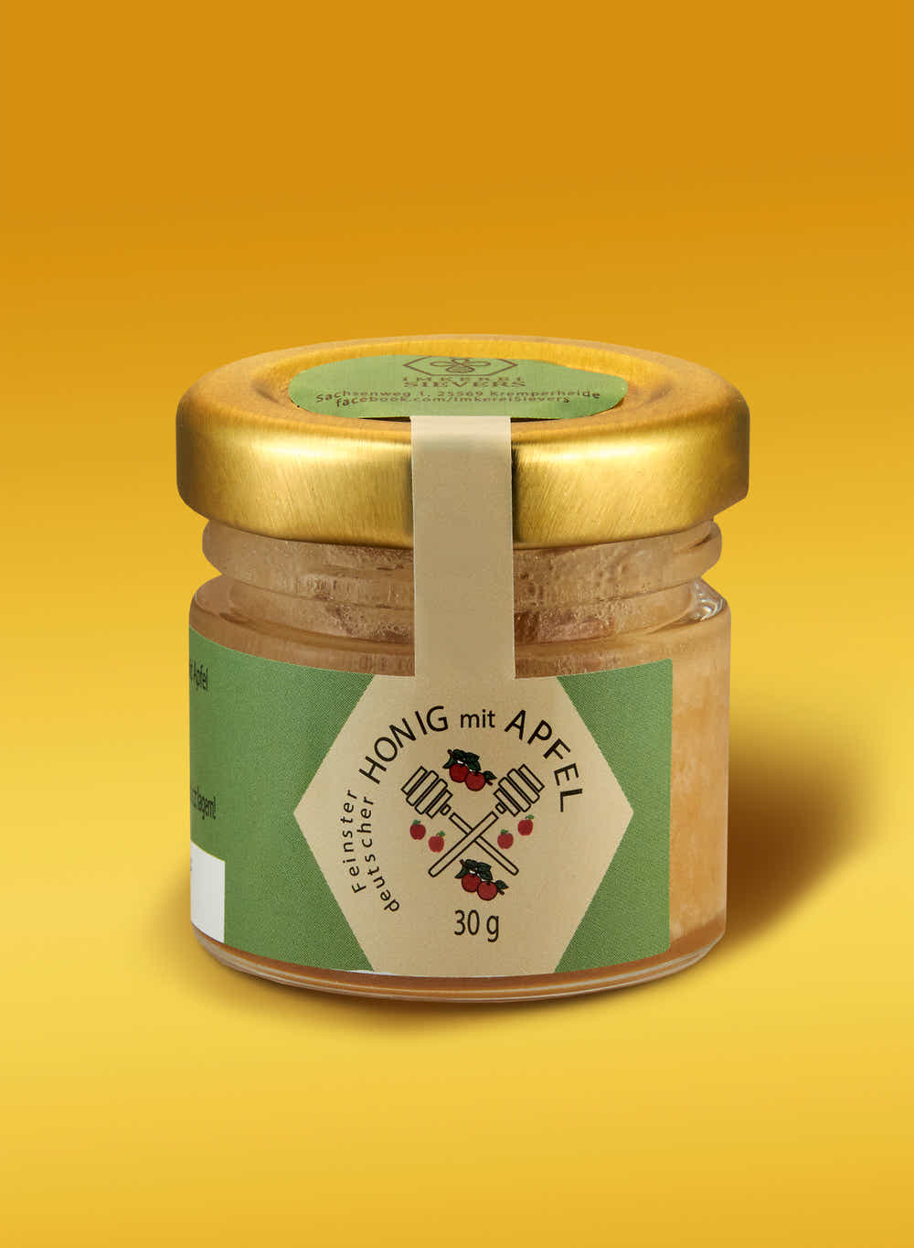 30 Gramm Honig mit Apfel